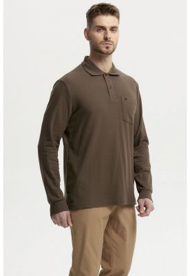 Imagen 2 del producto Polera Hombre Pique Básica Verde Olivo