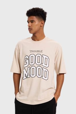 Imagen 2 del producto Polera Hombre Print College Beige