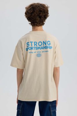 Imagen 2 del producto Polera Niño Oversize Print Crudo