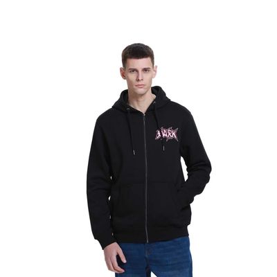 Polerón Hombre Hoodie Full Zipper Negro Fashion's Park