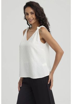 Imagen 2 del producto Blusa Mujer Nudo En Hombros Crudo