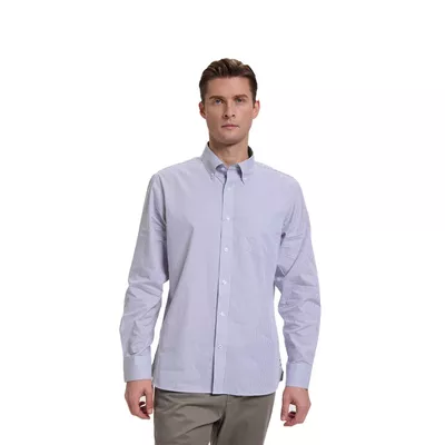 Camisa Hombre Cuadros Premium Gris Fashion's Park