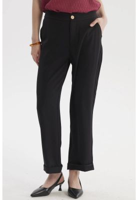 Imagen 1 del producto Pantalón Mujer Sastrero Dobladillo Basta Negro