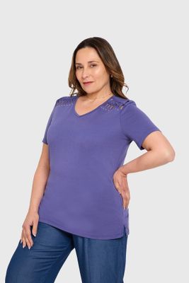 Imagen 2 del producto Polera Mujer Tachas Azul