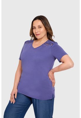 Imagen 2 del producto Polera Mujer Tachas Azul