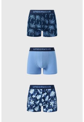 Imagen 1 del producto Bóxer Hombre Tripack Liso Azul
