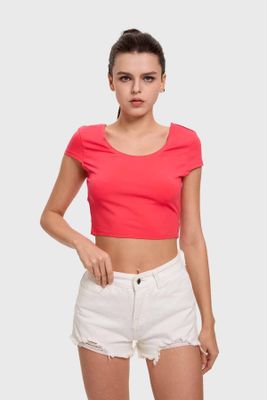 Imagen 2 del producto Polera Mujer Cruzada Espalda Rosado