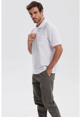 Imagen 2 del producto Polera Hombre Pique Básica Lisa Blanco V