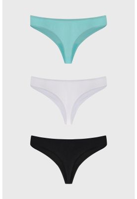 Imagen 2 del producto Calzón Mujer Colaless Tripack Liso Blanco