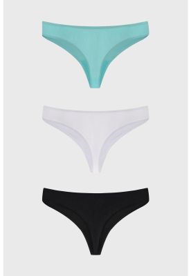 Imagen 2 del producto Calzón Mujer Colaless Tripack Liso Blanco