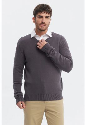 Imagen 2 del producto Sweater Hombre Básico Gris Melange