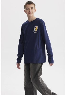 Imagen 2 del producto Polera Niño Slim Azul Oscuro