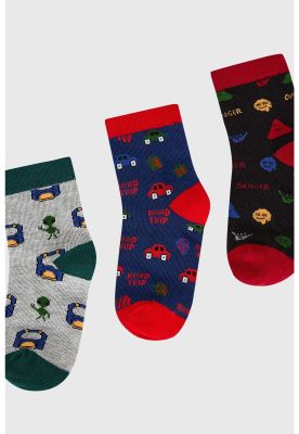 Imagen 2 del producto Calcetín Niño Tripack Rojo