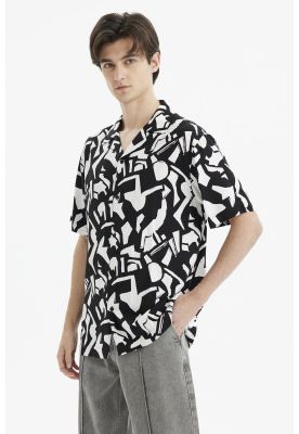 Imagen 2 del producto Camisa Hombre Rapport Geométrico Negro