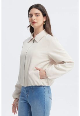 Imagen 2 del producto Chaqueta Mujer Cuello Camisero Arena