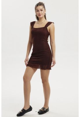 Imagen 2 del producto Vestido Mujer Corto Textura Café