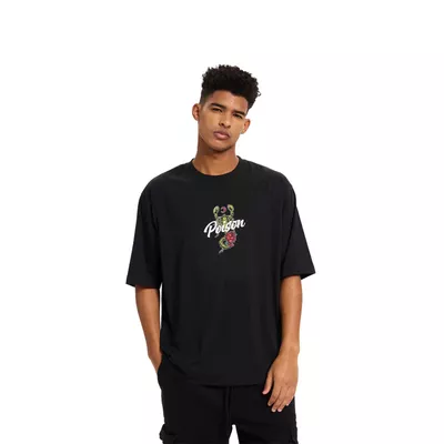 Polera Hombre Doble Print Negro Ii Fsp Fashion's Park