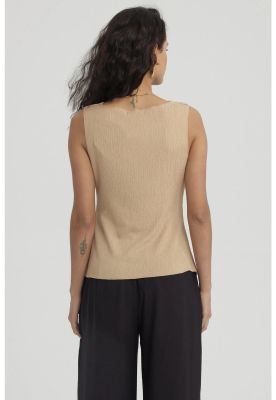 Imagen 2 del producto Polera Mujer Con Dobles Abertura Camel