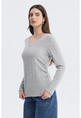 Imagen 2 del producto Polera Mujer Slim Gris Melange