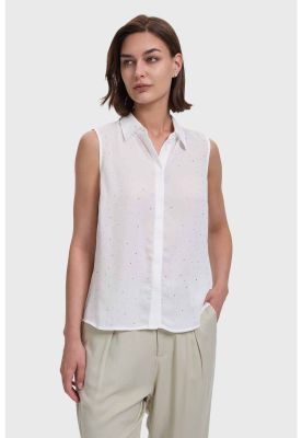 Imagen 2 del producto Blusa Mujer Abotonada Aplicación Crudo - lll