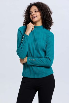 Imagen 2 del producto Polera Mujer Camman de Rib Lisa Calipso Oscuro