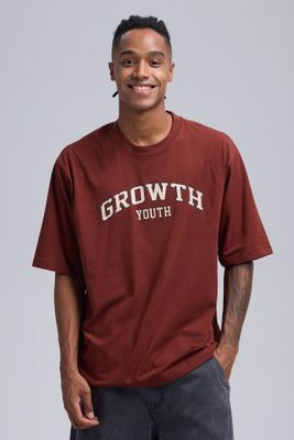 Polera Hombre Print Burdeo