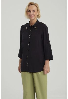 Imagen 2 del producto Blusa Mujer Abotonada Roll Up Negro II