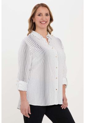 Blusa Mujer Estampada Blanco
