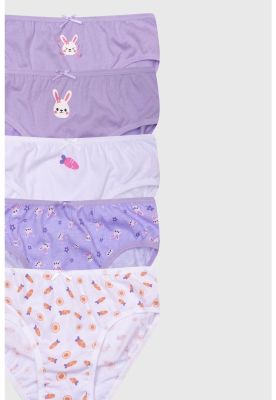 Imagen 2 del producto Calzón Niña Pack 5 Full Print Mini Print Lila