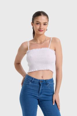 Imagen 1 del producto Polera Mujer Panal Pabilo Blanco