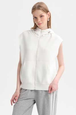 Polerón Mujer Full Zipper Crudo