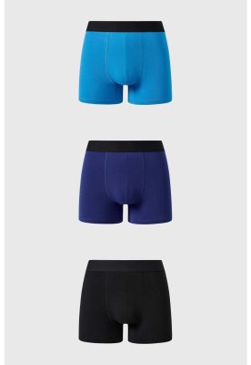 Bóxer Hombre Tripack Liso Negro - ll