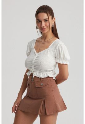 Imagen 2 del producto Polera Mujer Englobada Basta Blanco