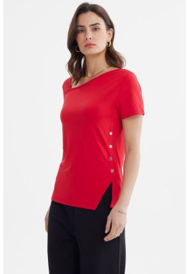 Imagen 2 del producto Polera Mujer Asimétrico Rojo - ll