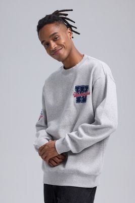 Imagen 2 del producto Polerón Hombre Baseball Gris Melange