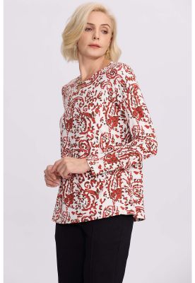 Imagen 2 del producto Polera Mujer Evasé Con Aplicación Terracota