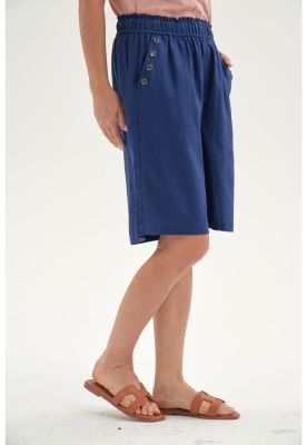 Imagen 2 del producto Bermuda Mujer Pretina Elasticada Azul