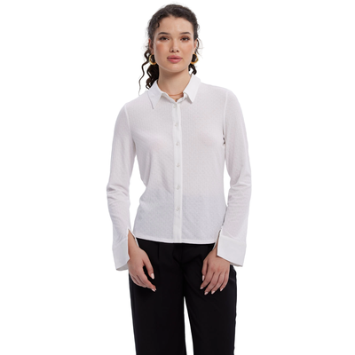 Imagen 2 del producto Blusa Mujer Abotonada Con Textura Crudo