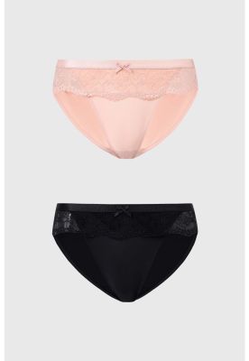 Imagen 1 del producto Calzón Mujer Pantaleta Detalle Encaje Damasco