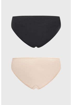 Imagen 2 del producto Calzón Mujer Bipack Bikini Liso Estampado Crudo