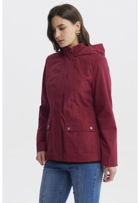 Imagen 2 del producto Chaqueta Mujer Con Gorro Rojo