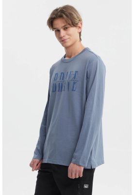 Imagen 2 del producto Polera Hombre Print Frontal Azul Piedra