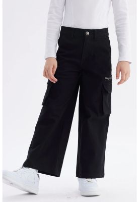 Imagen 1 del producto Pantalón Niña Cargo Con Cierre Negro