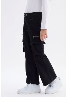 Imagen 2 del producto Pantalón Niña Cargo Con Cierre Negro