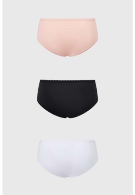 Imagen 2 del producto Calzón Mujer Tripack Pantaleta Detalle Encaje Blanco