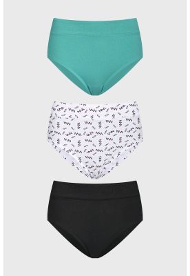 Imagen 1 del producto Calzón Mujer Tiro Alto Tripack Algodón Café