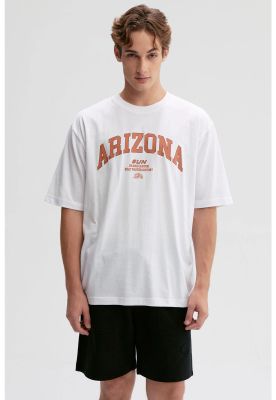 Polera Hombre Print Central Blanco - V