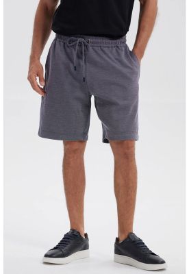 Bermuda Hombre Con Cordón Y Bolsillo Azul Marino