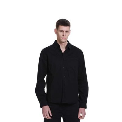 Camisa Hombre Sobrecamisa Con Bolsillo Gris