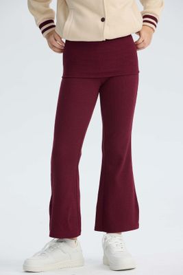 Imagen 2 del producto Calza Niña Pretina Doble Burdeo